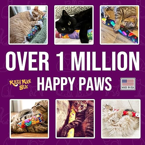 Kitty Kick Stix Juguete original de hierba gatera de 15 pulgadas juego de 2 fabricado en Estados Unidos