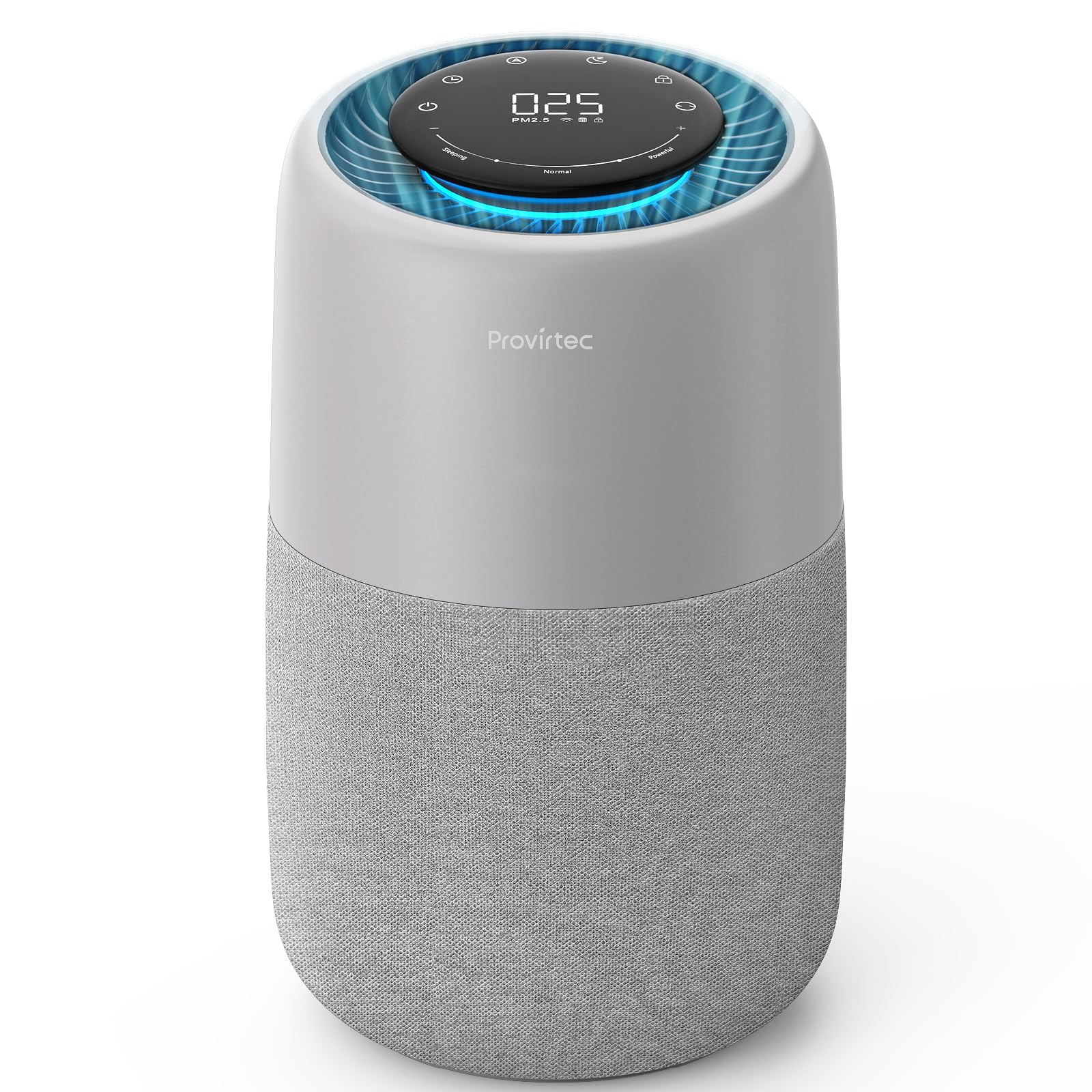 Provirtec Air Purifier for Bedroom Home, 5-Stage HEPA Filtration System, Covers Up to 916 Ft² with PM2.5 Real-Time Monitor, Auto Mode, Smart WiFi, Reduces Allergies, Dust, Pollen, Pet Dander, Smoke