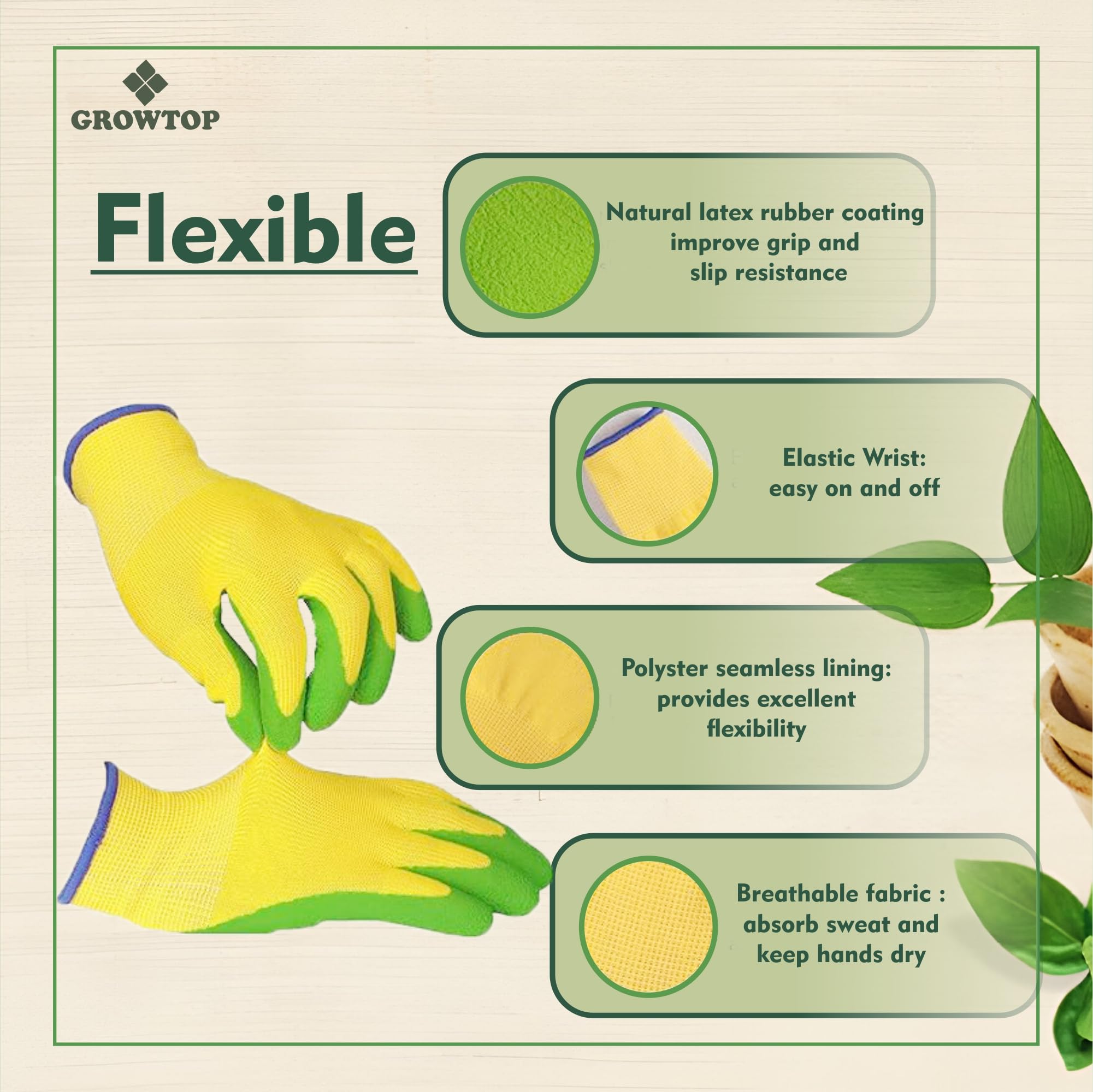 GROWTOP Gardening Claws| for Digging Planting Nursery Plants| Garden Gloves Easy to dig|Farming Gloves| Cut Proof Garden Gloves|Garden Farming Gloves|Heavy Duty Garden Hand Gloves 2