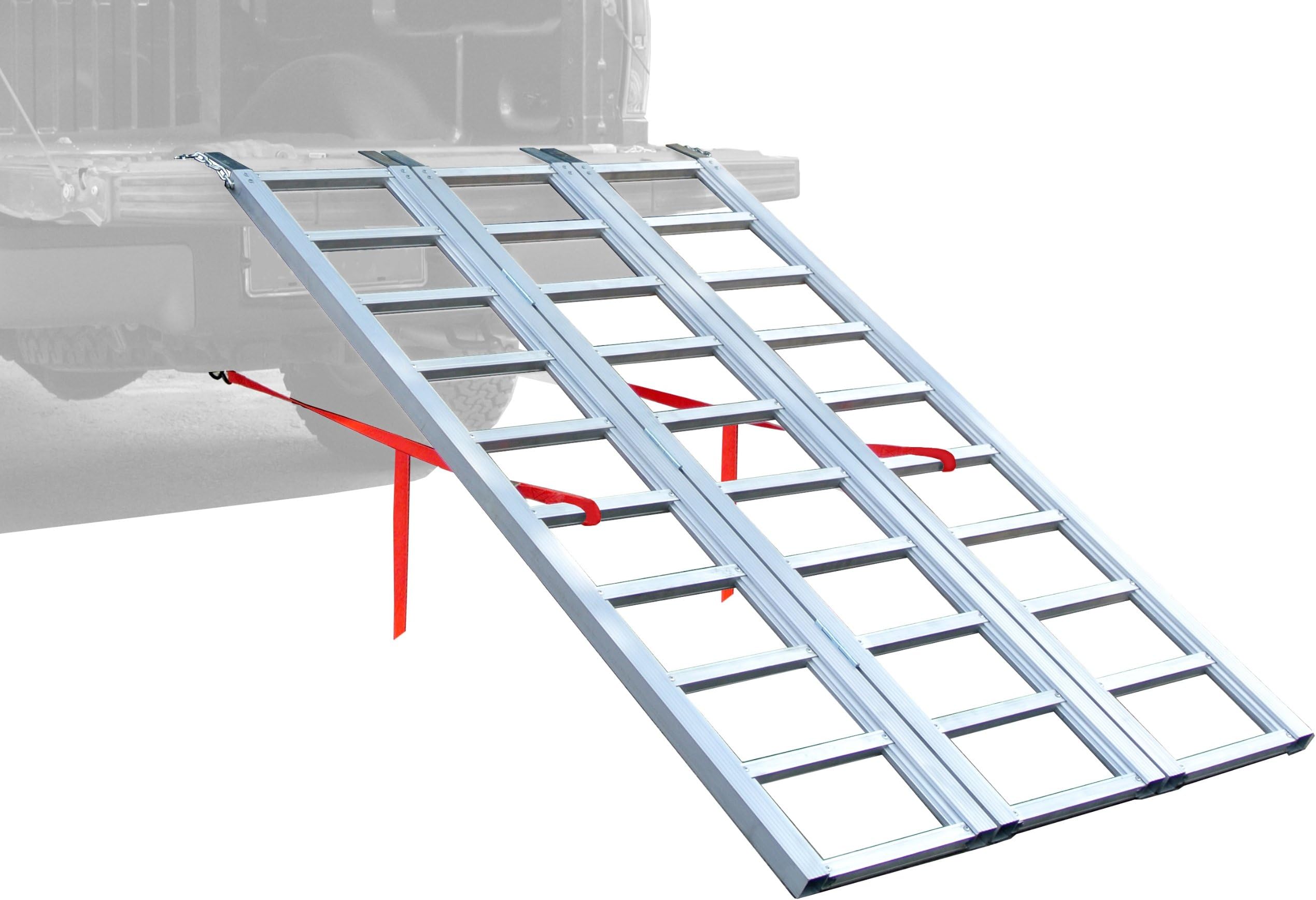 MaxxHaul 70144 69" x 45" Aluminum Tri-Fold Ramp - 1500 lbs. Capacity