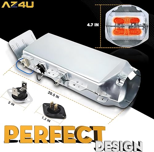 Miniatura 7 de AZ4U Elemento calefactor Asamblea Secador Reemplazo Para Samsung DV410AEW DV410AEW/XAA DV419AEU DV40J3000EW DV40J3000EW/A2 DV410AER/XAA DV419AEU/XAA