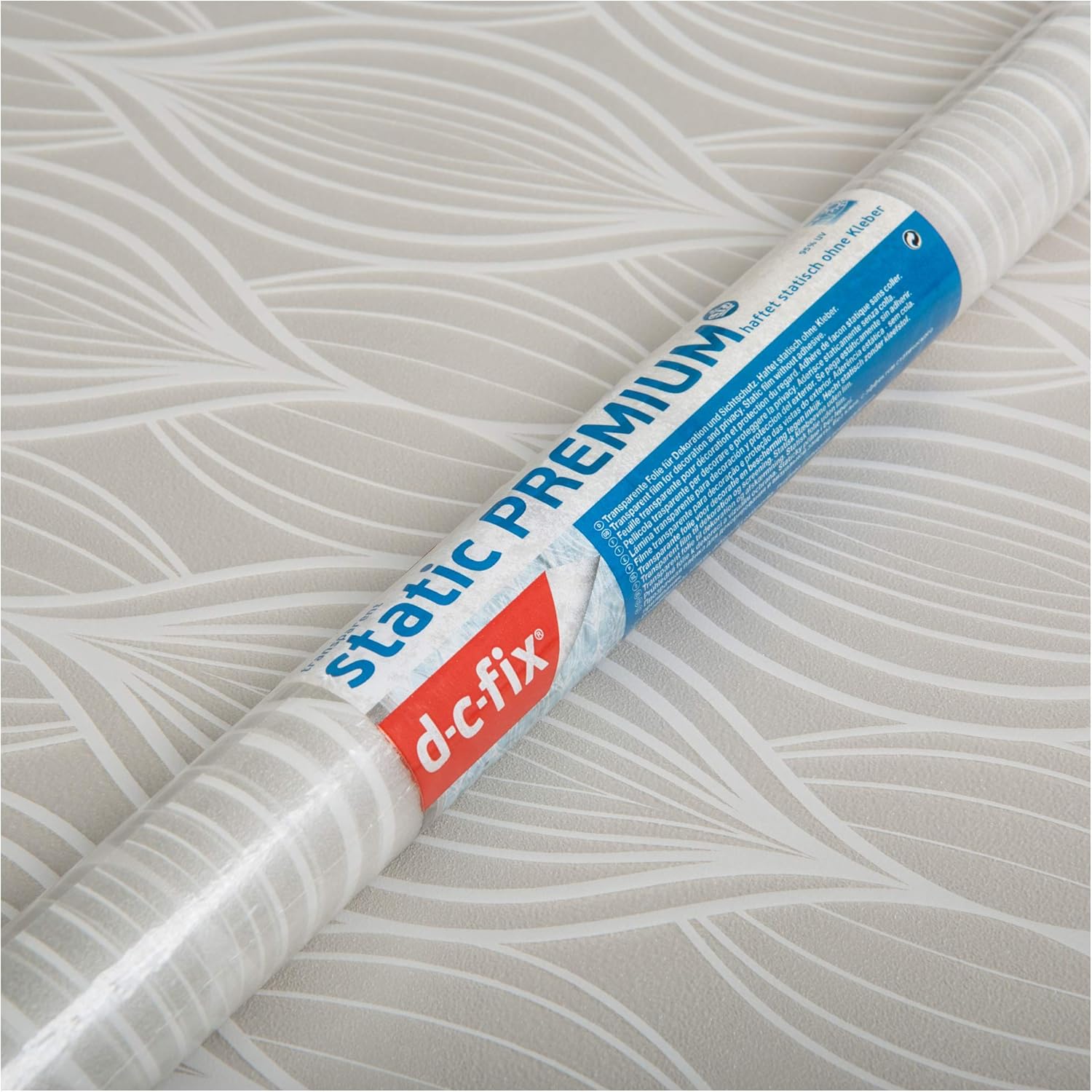 d-c-fix Charis Window Film - 67.5 cm x 1.5 m - Static Privacy Film with Modern Pattern for Glass Surfaces - Self-Adhesive, Opaque, Decorative