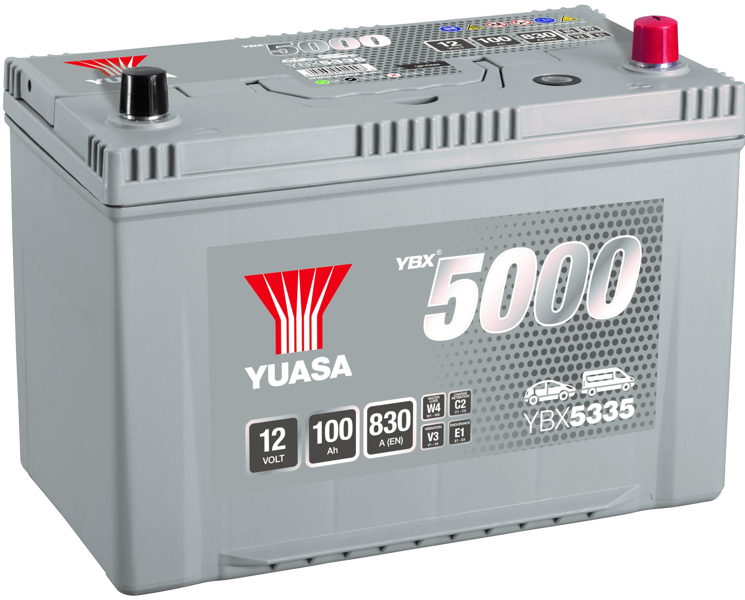 YUASA BATTERIE YUASA YBX5335 SILVER 12V 100Ah 830A