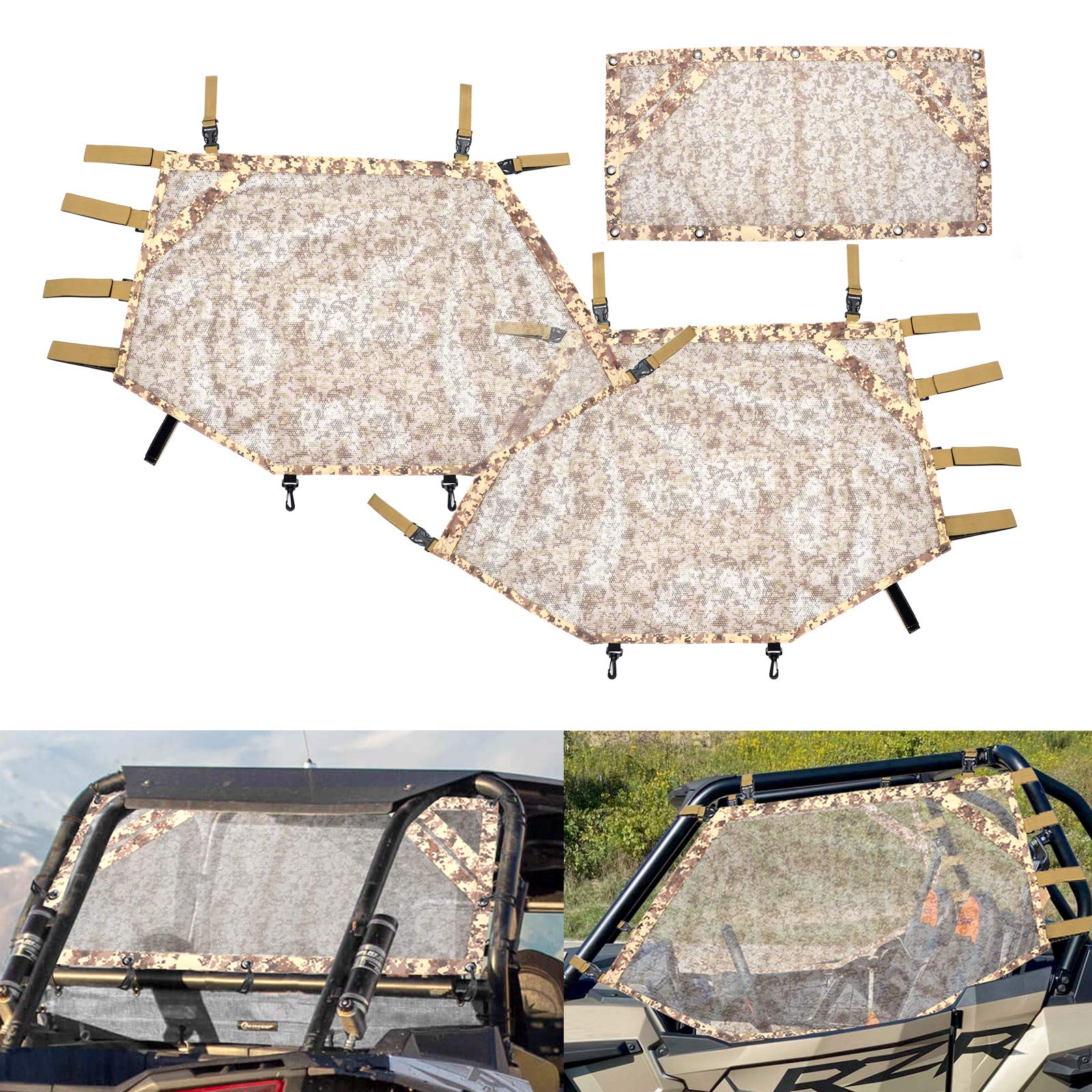 Goldfire Front Rear Window Wind Screen Shade Shield Cover Window Mesh Net Door Scratch Prevention Pr