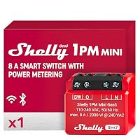Shelly 1PM Mini Gen3, Relè Intelligente WiFi e Bluetooth