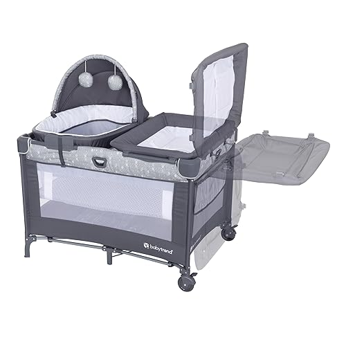 Miniatura 5 de Baby Trend Nursery Den Playard con Snooze Pod y cambiador abatible, salvia diamante