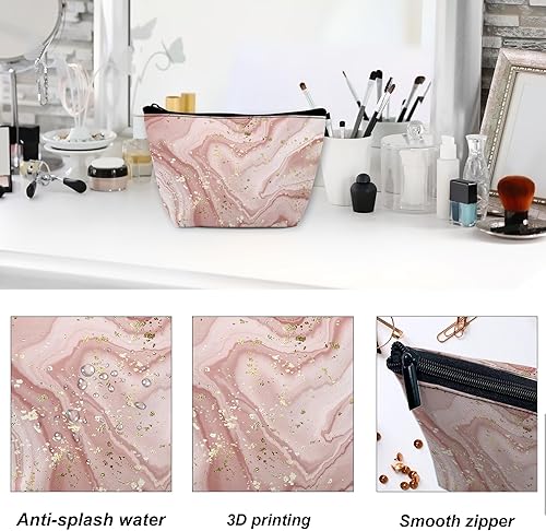 Miniatura 5 de DEMACYA Bolsa de maquillaje abstracta con flores y hojas, bolsa de cosméticos para mujeres, bolsas de viaje, bolsa pequeña de maquillaje, bolsa para