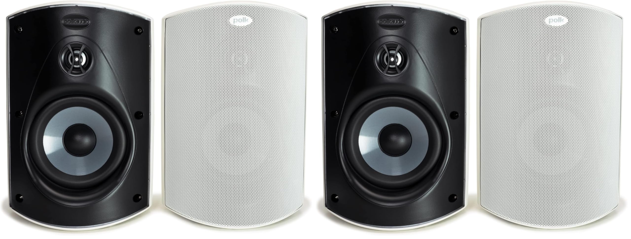 Polk Audio Atrium 5 Outdoor Speakers with Powerful Bass (Pair, White) (Pack of 2)