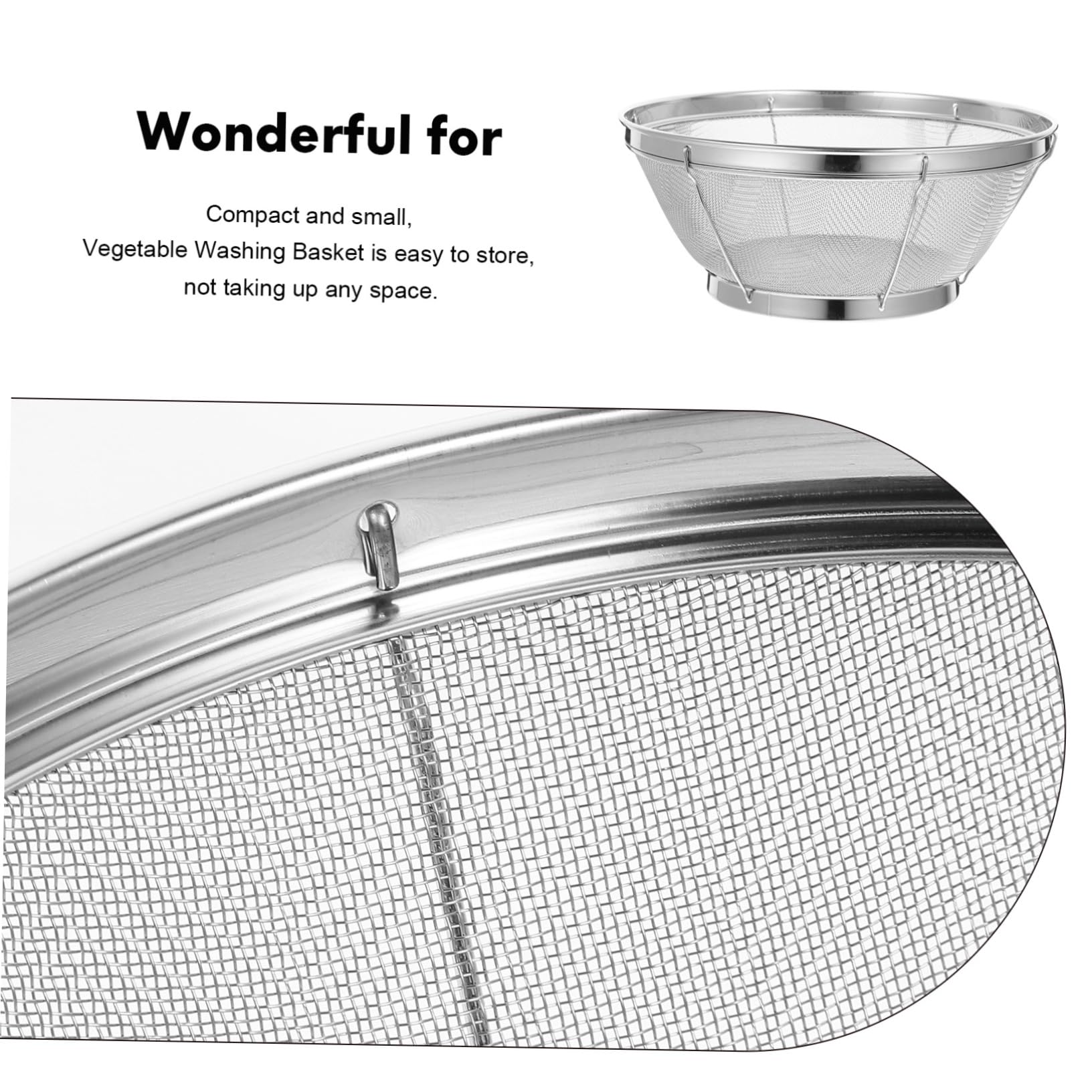 LABRIMP 4pezzi Colapasta Acciaio Inossidabile Fina Scolapasta Versatile Per Lavare e Verdure Per Cucina e Resistente e Facile Da Design e Compatto