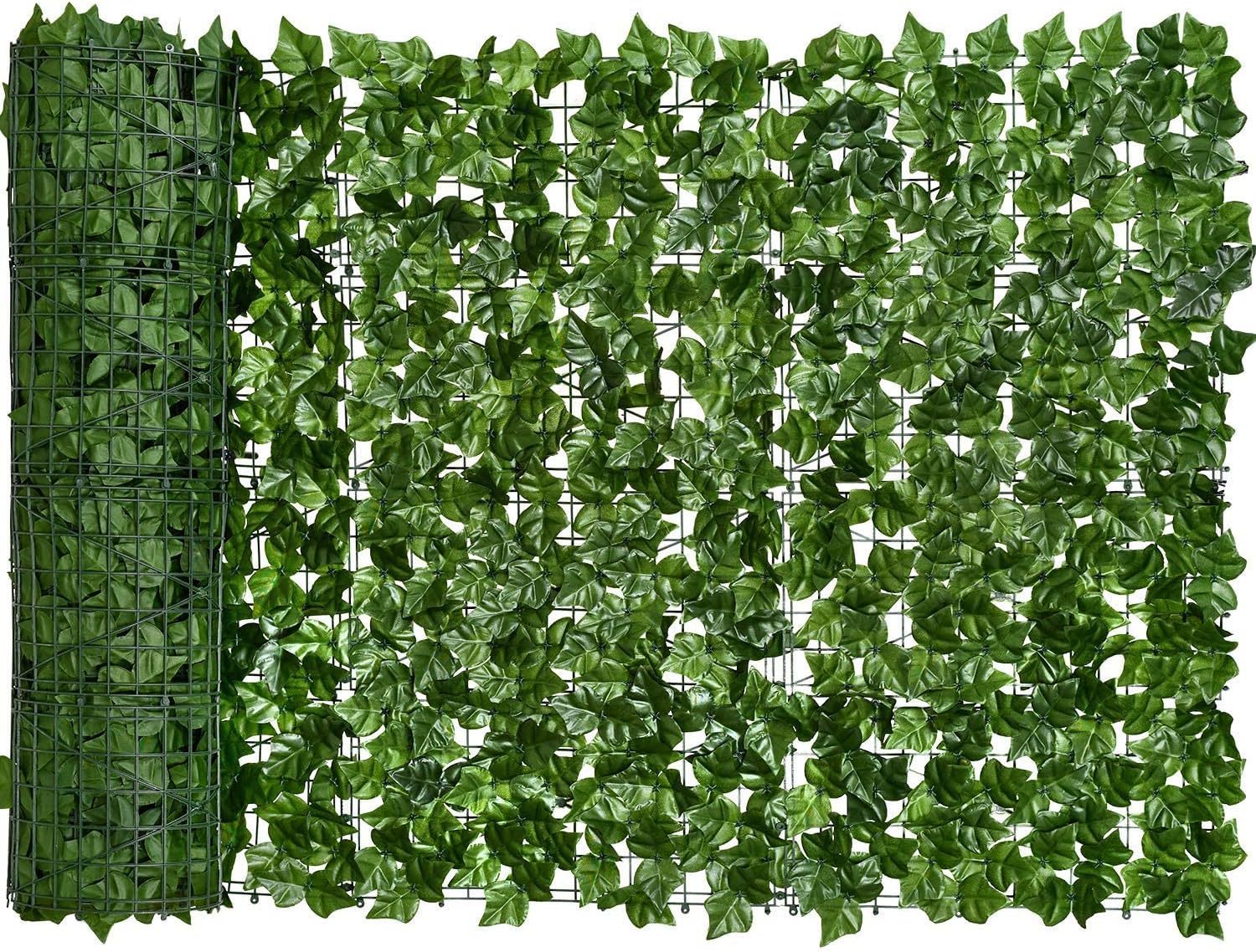 Toshionics 1x3 Meter Privacy Garden Fence Wall Artificial Plants Hedge Screening Roll Faux Ivy Leaf Vine Decoration For Backyard Outdoor UV Sunlight Protection In Garden Home Balcony Decor