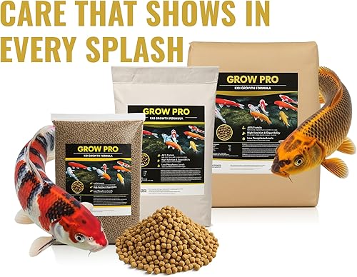 Miniatura 8 de HALF OFF PONDS Grow Pro Koi Fish Food - Gránulos flotantes de 5 libras, tamaño de 0.197 in, alimento para peces dorados para estanques, 40% de