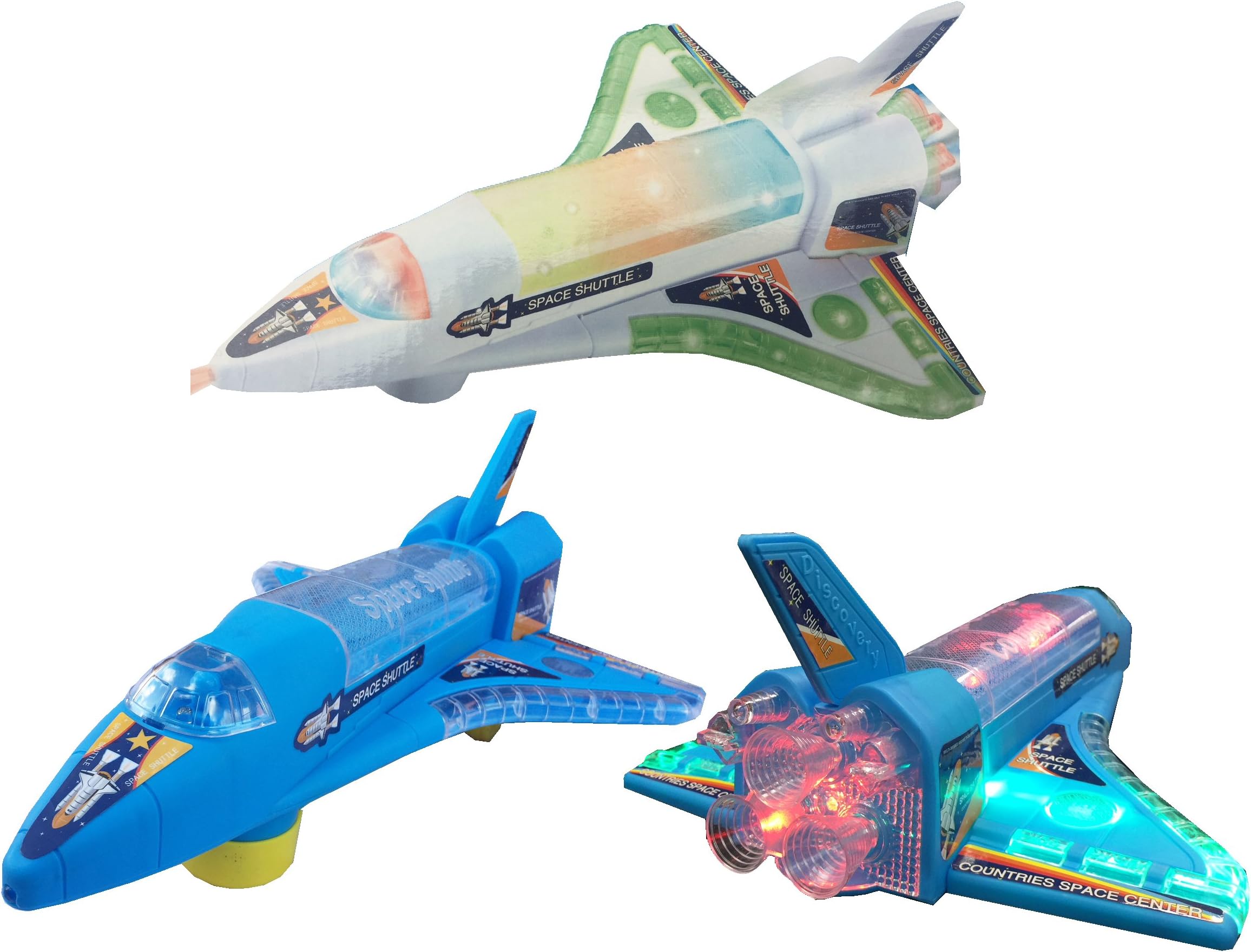 Battery Operated Plane Bump And Go Space Shuttle Rocket Plane With Lights And Sound HTUK®