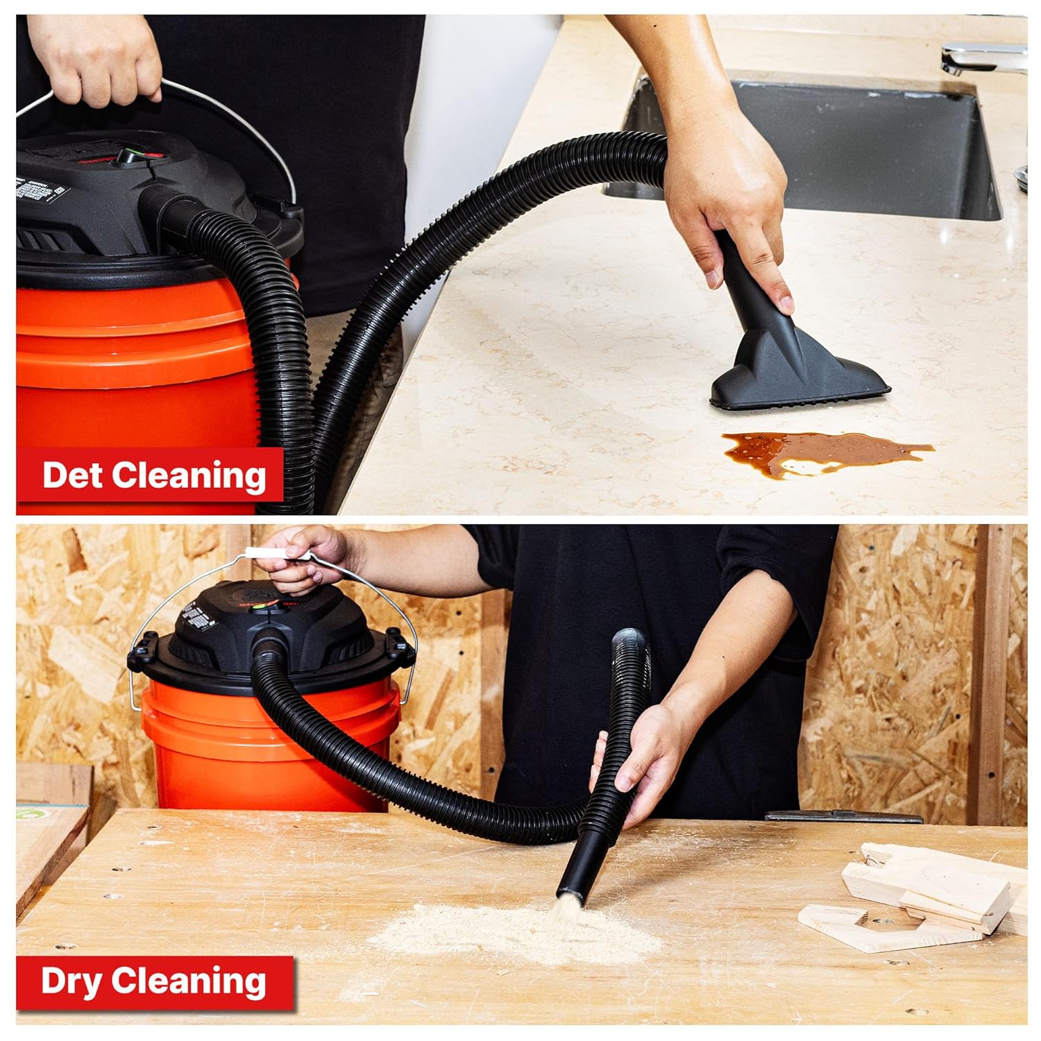 Shop-Vac 2.5 Peak HP Wet/Dry Vac Bucket Head, Fits 5 Gallon Bucket (Sold Separately), Portable Shop Vacuum, 1.25 Inch Diameter x 4 Foot Hose, 6 Foot Cord, Ideal for Jobsite, Garage, Workshop & Home