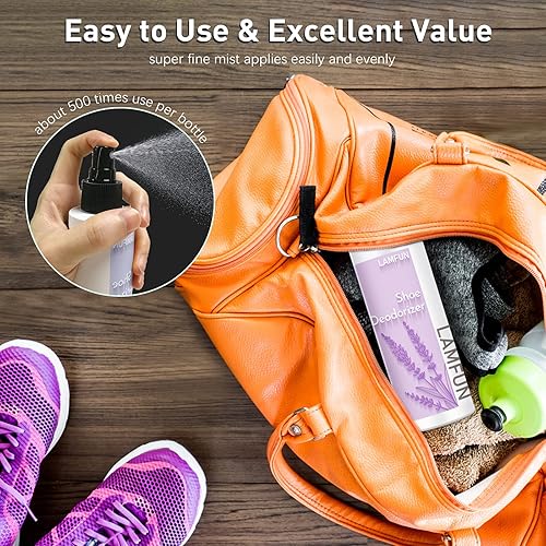 Miniatura 6 de Eliminador de olores de zapatos, desodorante en aerosol para zapatillas apestosas o pies malolientes, desodorante natural para zapatos y desodorante