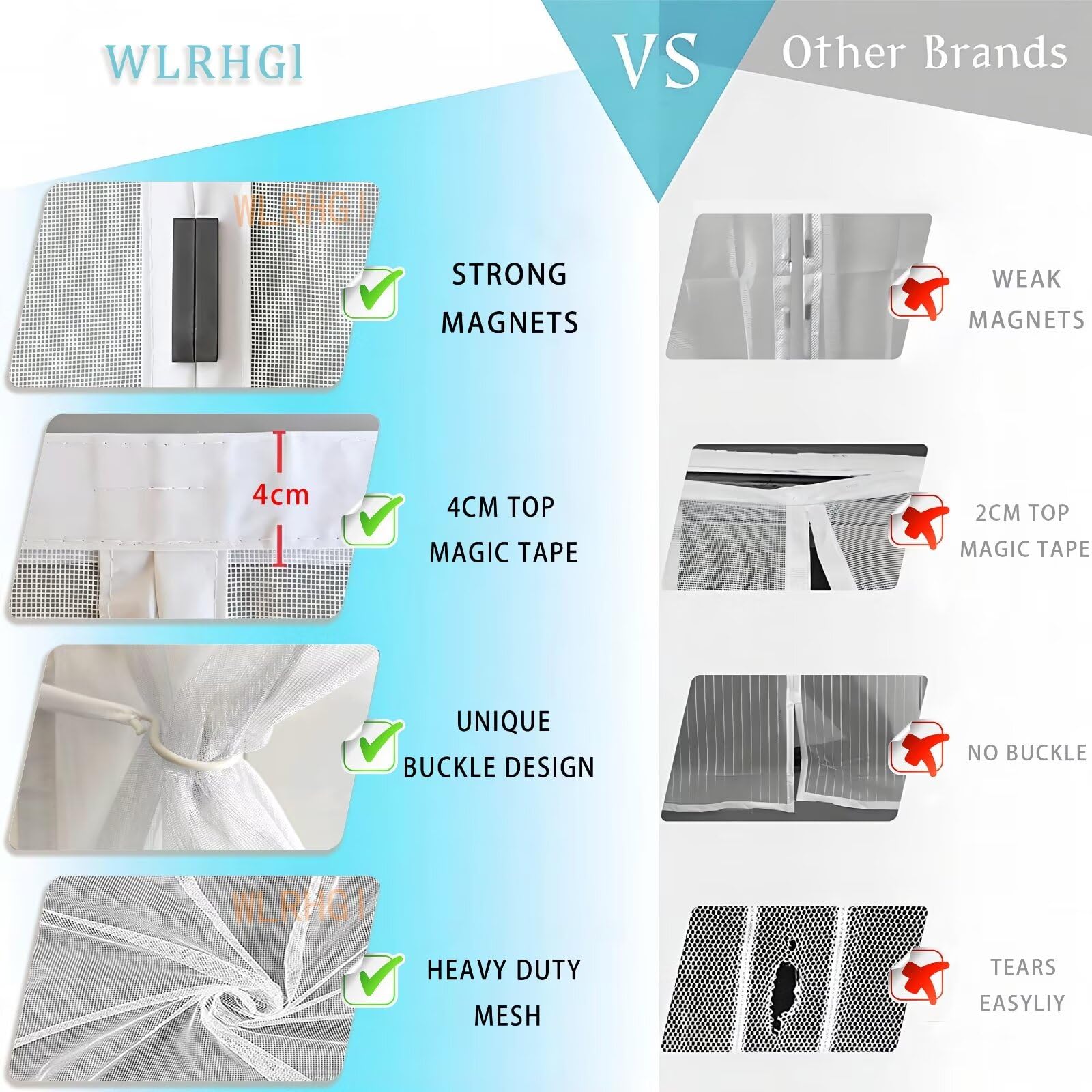 24 Strisce Magnetiche Per Zanzariere - Fissaggio Senza Fori, Per Finestre E Porte - Foto 12