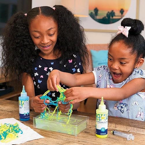 Miniatura 5 de Steve Spangler Science Kit de iniciación de slime de cuerda, incluye azul y amarillo (3.4 onzas cada uno) - Kit de experimentos científicos de slime