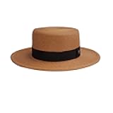 Pineapple&Star Deor Boater Straw Sun Hat Beach Fine Braid UPF50+ for Women Men