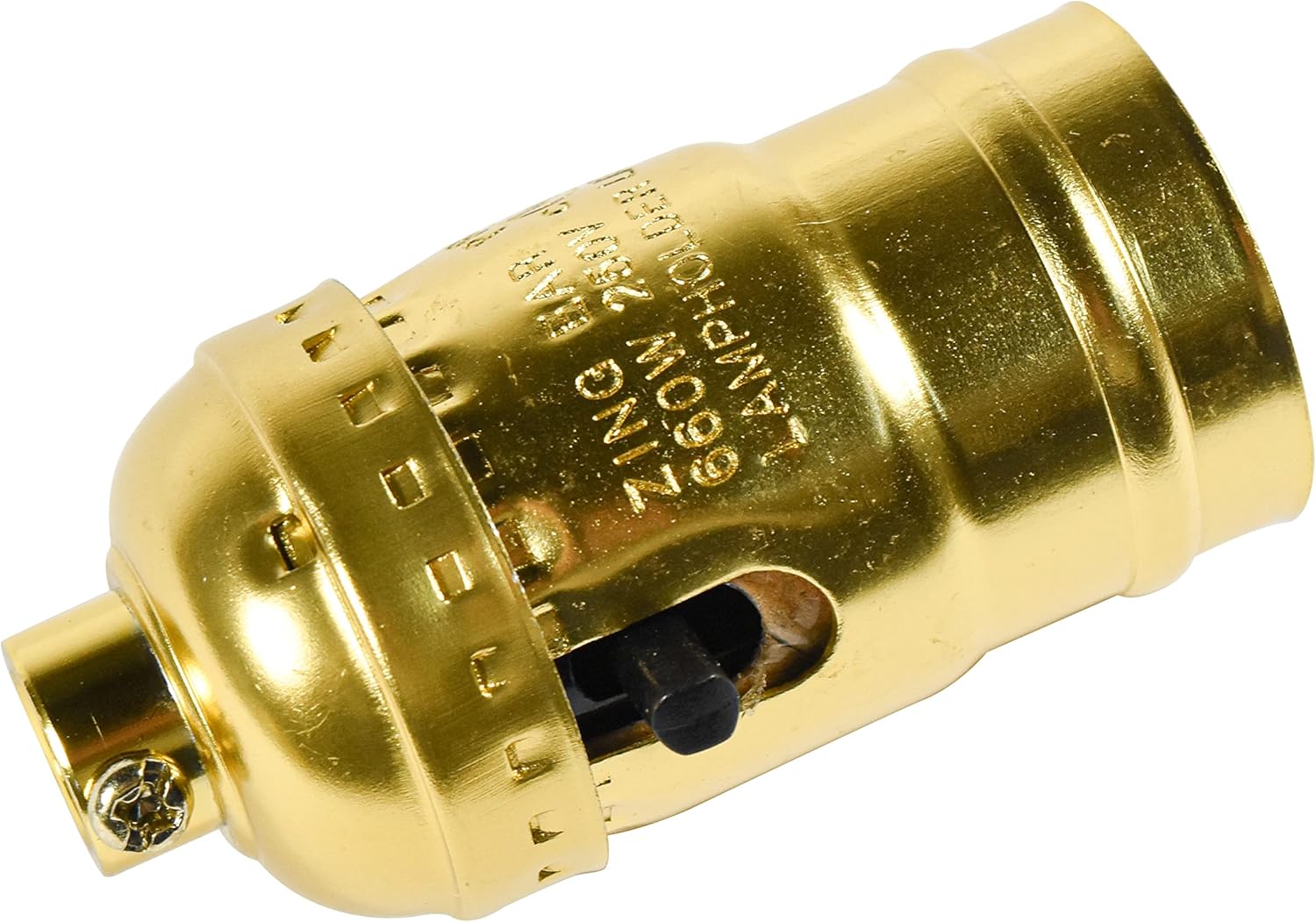 HQRP E26/E27 Push Thru On/Off Retro Lamp Socket Vintage 660W 250V Antique Lamp Socket Threaded Replacement Lamp Socket, Floor Table Lamp Light Bulb Socket, DIY Lampholder for Hanging Pendant Lamps