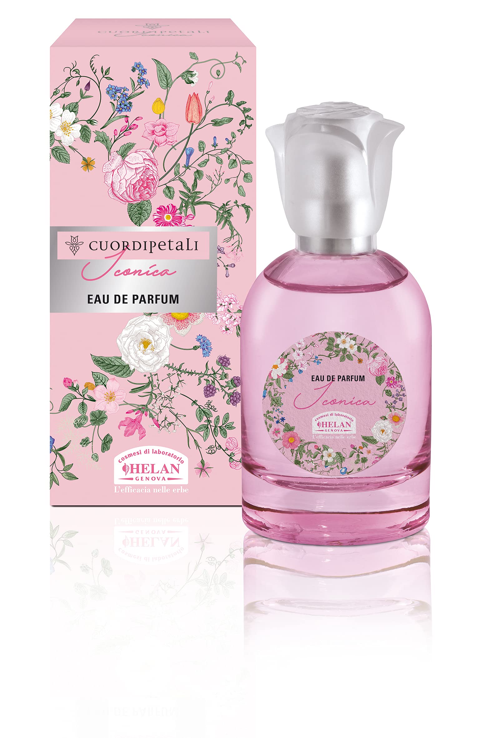 Helan Iconica - Perfume for Women with Fresh and Floral Notes, Gourmand Womens Perfume with Hints of Rose, Jasmine and White Musk - Eau de Parfum for Women, Gifts for Women - Made in Italy, 50 ml