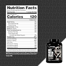 NutraBio 100% Whey Protein Isolate Protein Powder, 25g Protein with Complete Amino Acid Profile, Soy and Gluten Free, Low Carb and Low Calorie Whey Protein Powder, Cookies & Cream, 5 Lbs.