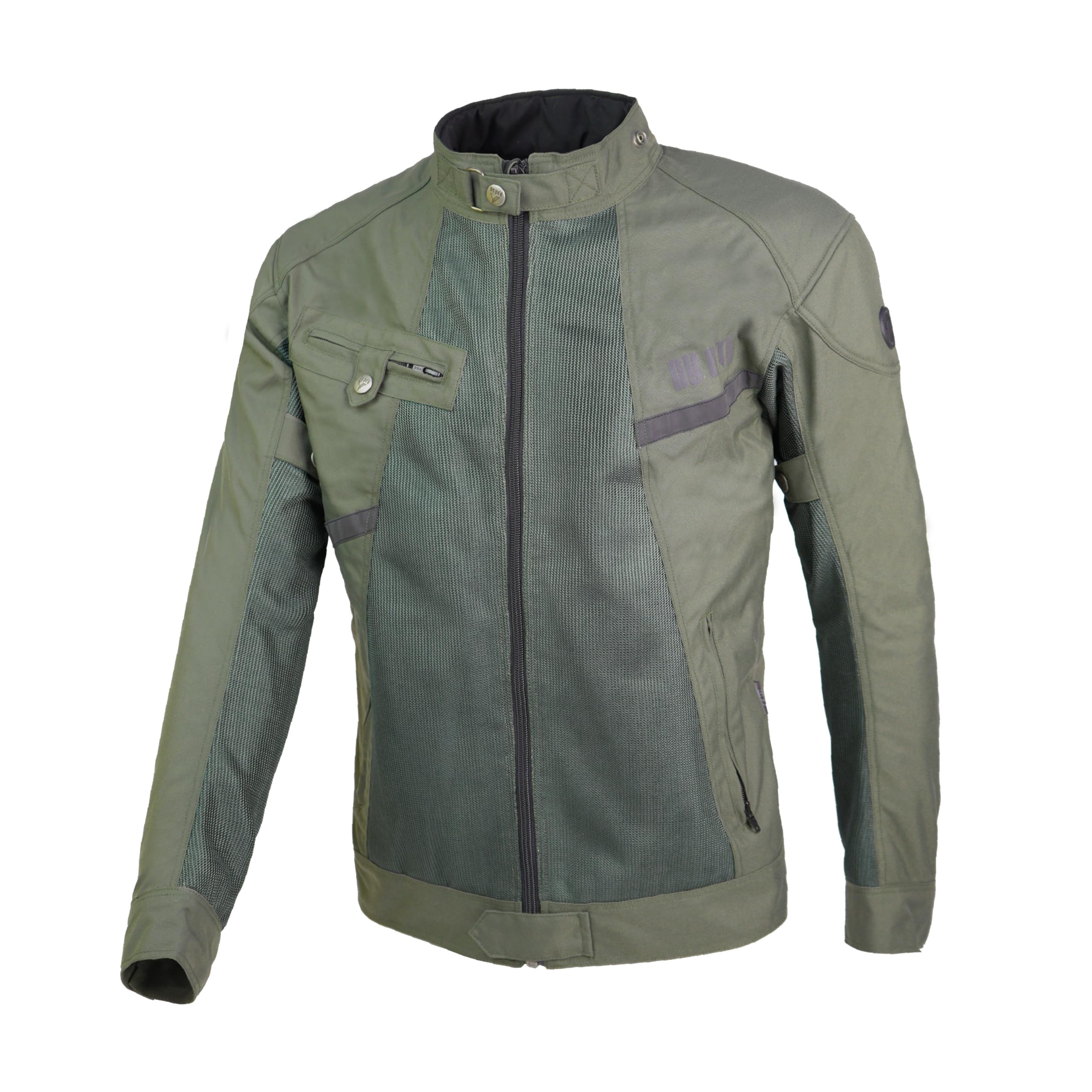 BY CITY - Chaqueta Summer Route Hombre - Tejido De Malla Perforada Y Cordura - Material Reflectante En Pecho, Espalda Y Cuello - Ajustable En Cintura, Brazos Y Cuello - Talla L - Verde