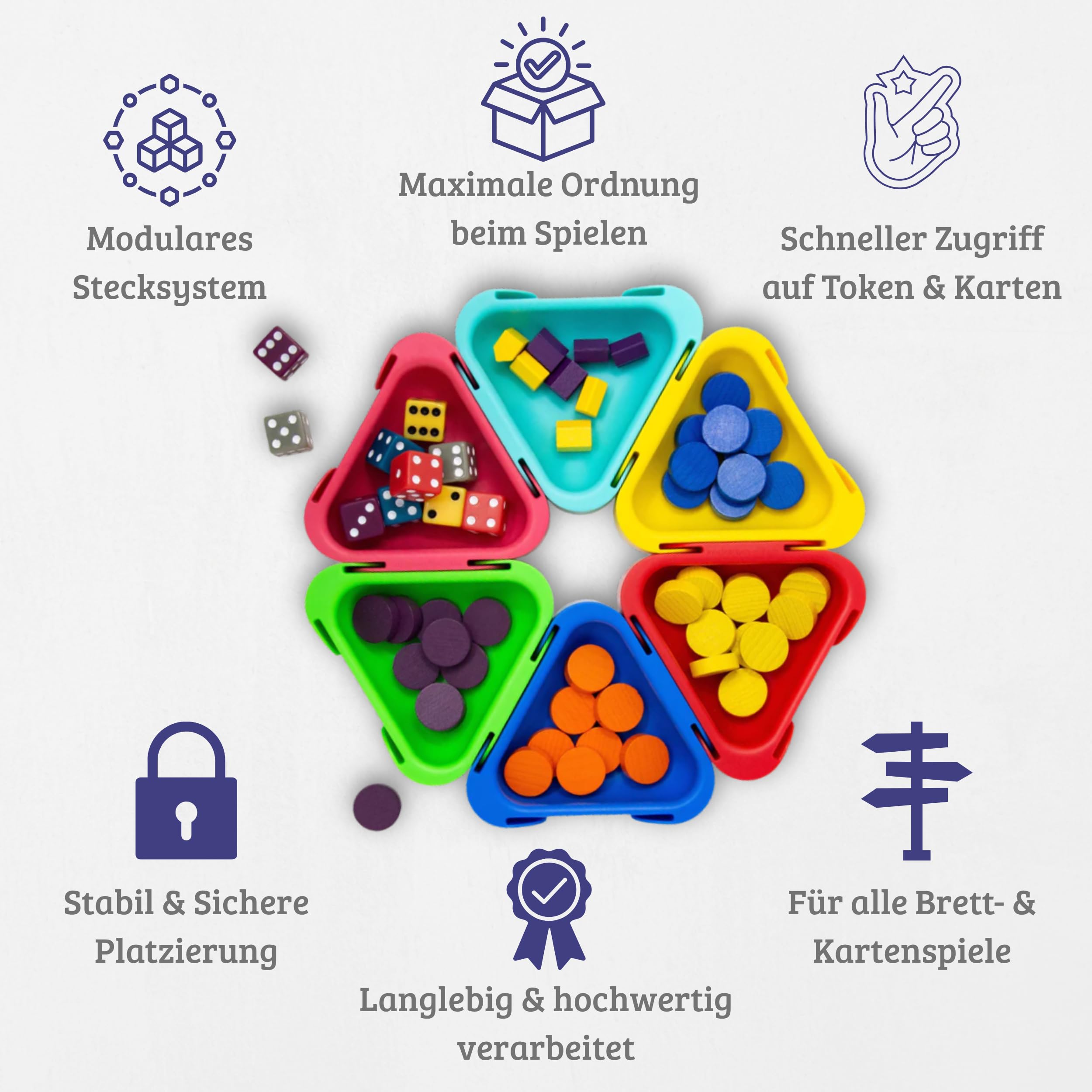 Boardgame Stuff Tokenschaaltjes, 13-delige set, bordspelaccessoires