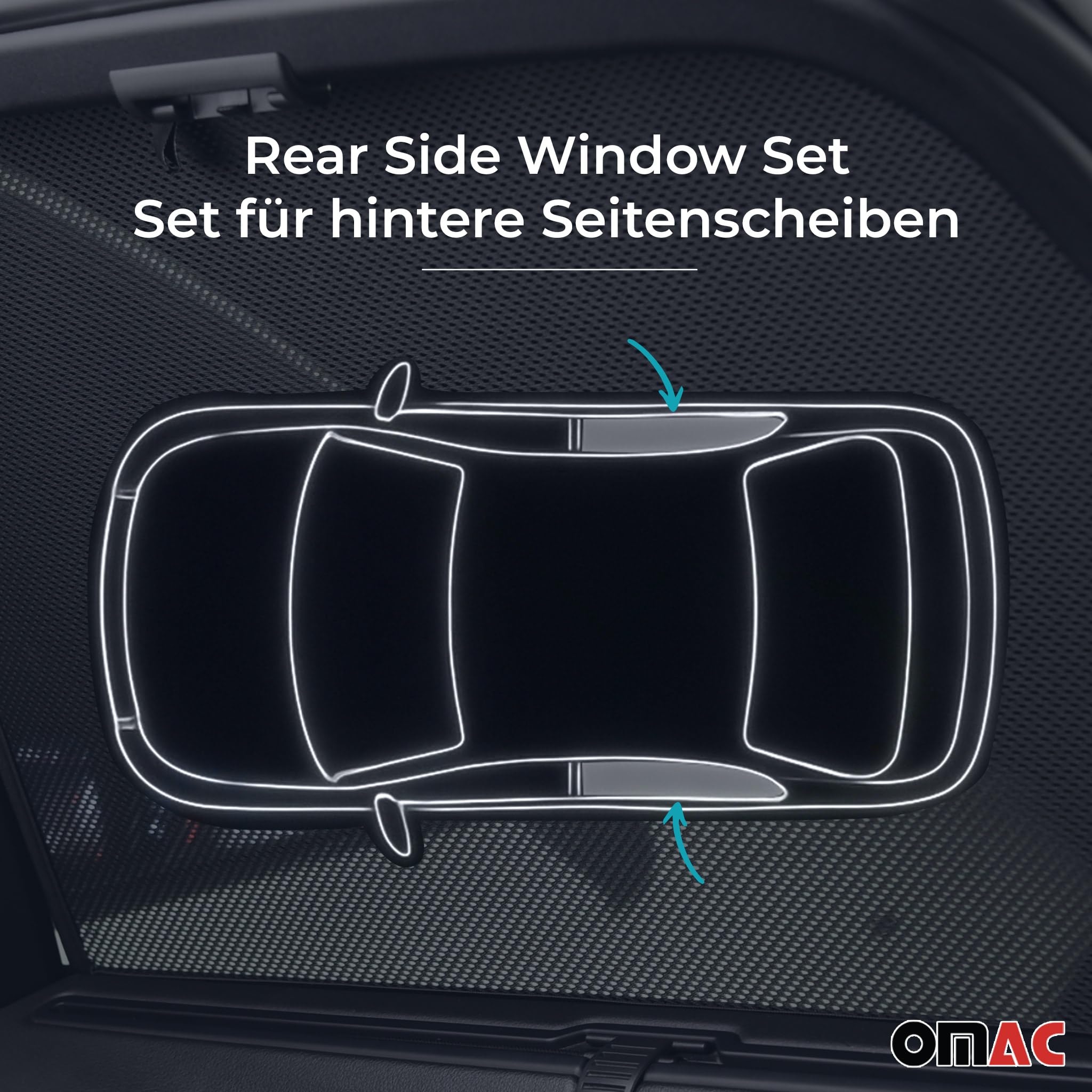 OMAC Tendine Parasole Blenden compatibile con Ford Focus 5tür Kasten 2018-2025 hintere Porte 2tlg