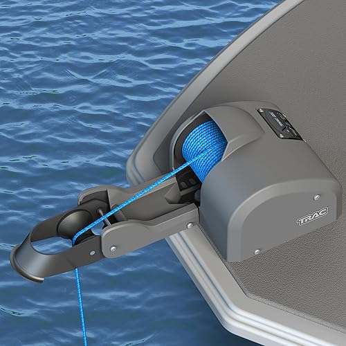 Miniatura 2 de Trac Outdoors Deckboat 40 AutoDeploy-G3 - Cabrestante de anclaje eléctrico - Anclajes de hasta 40 libras - Incluye 100 pies de cuerda de anclaje