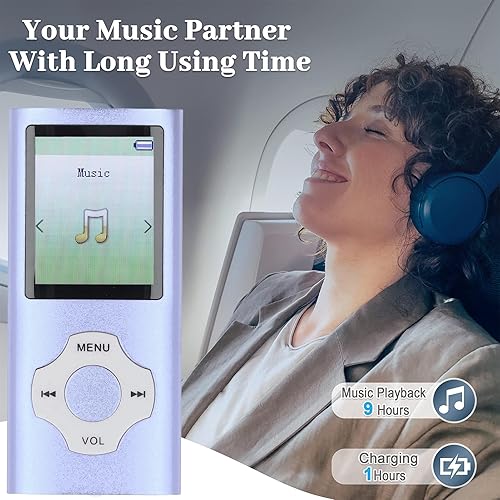 Miniatura 2 de Reproductor de MP3 MP4, reproductor de música MP3 portátil, pantalla LCD de 1.8, reproductor de MP3 con altavoz de video FM, libro electrónico,