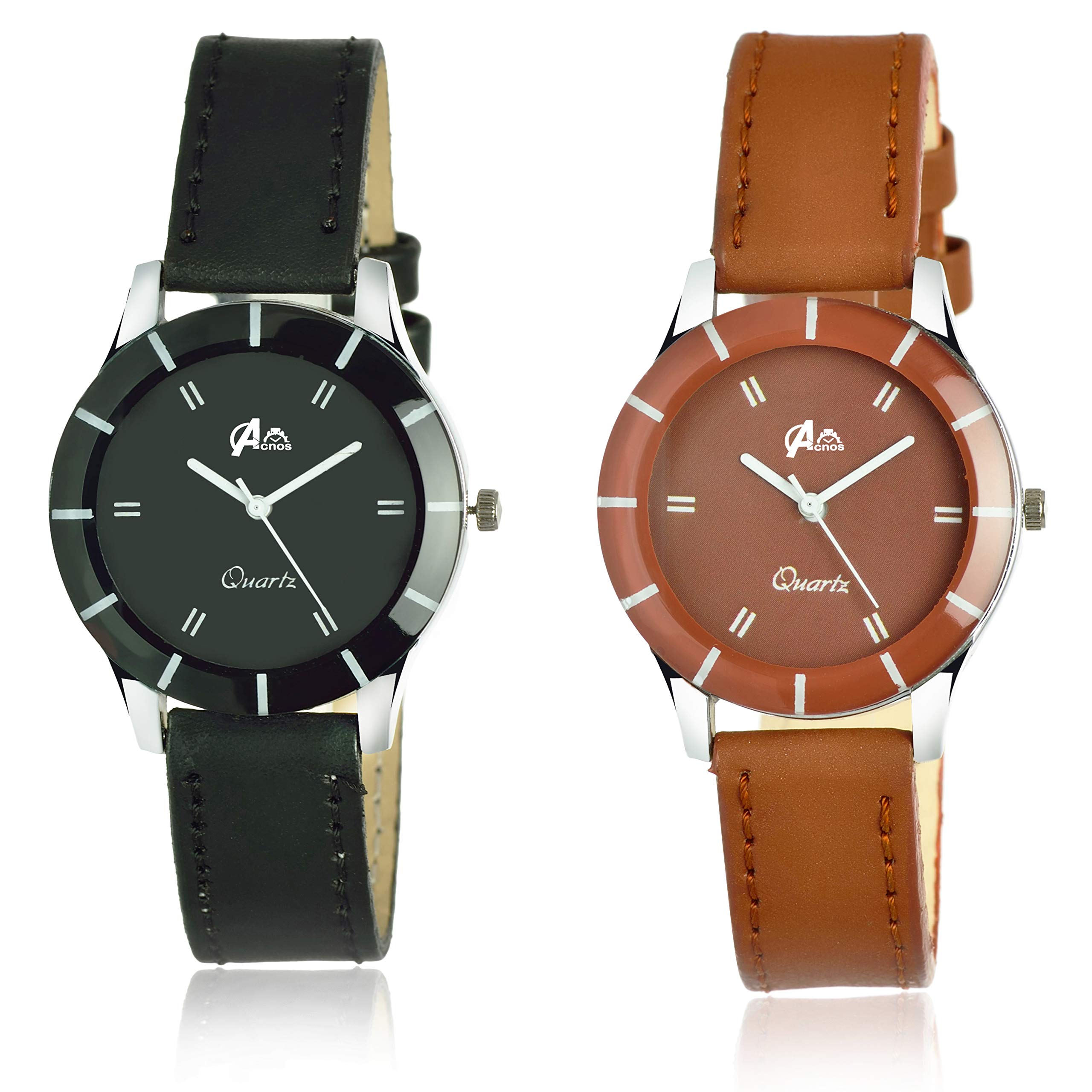 Acnos® Premium Black Brown Fasttrand Analogue Watches for Girls & Women Pack of-2(605-blk-brwn) (B085G4TCJ4) Amazon Price History, Amazon Price Tracker