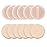 Sibba Loose Powder Puff 12 Pieces Round Velour Face Makeup Compact Body Container Setting Pressed Blending Foundation Cream Make Up Ribbon Strap Sponge Cushion Applicator (Skin Color)