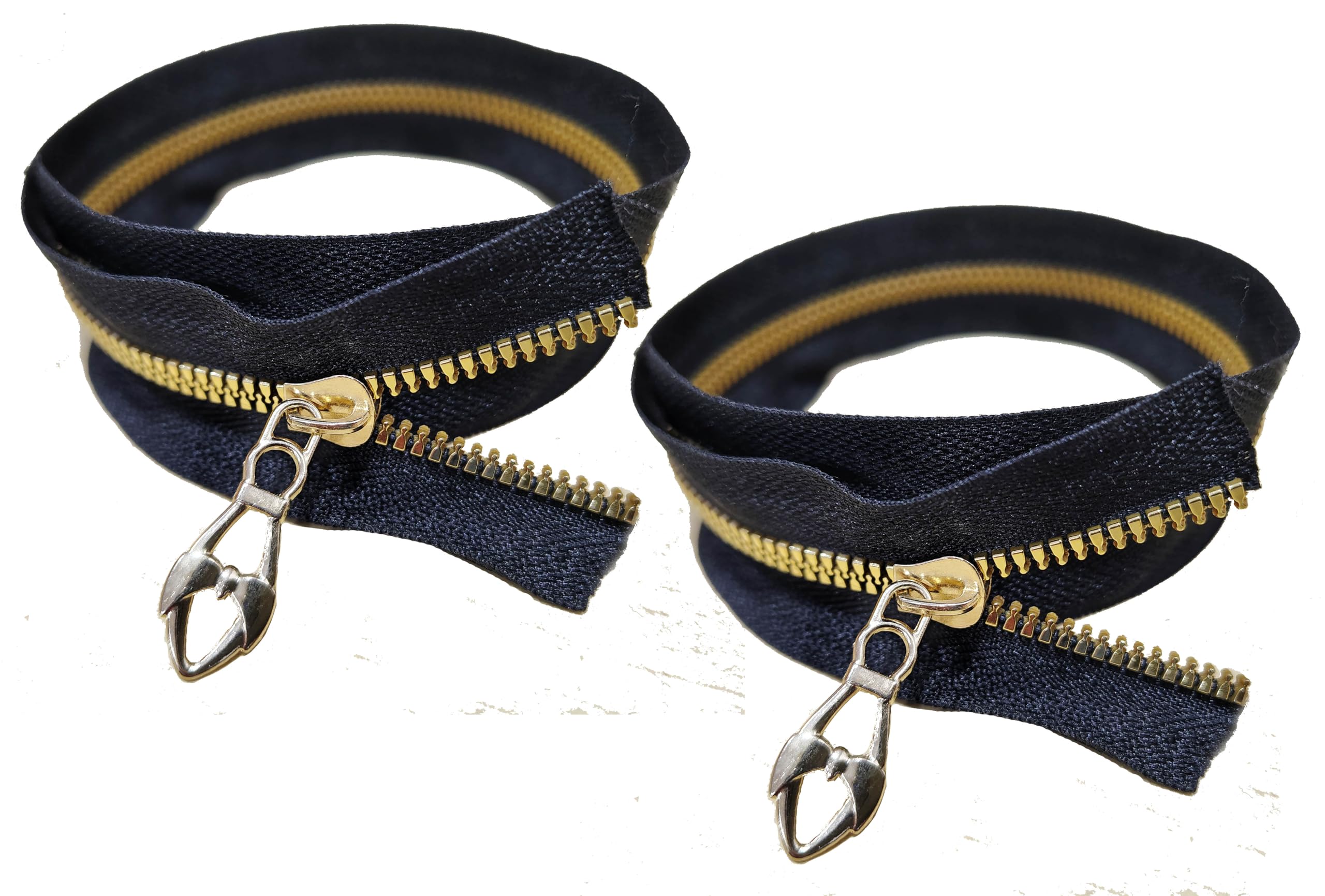 Tia® | Heavy-Duty Zipper, Zip Chain for Bags, Tailoring, Sewing, Handbags, Purses & Cushions with Pullers (Golden Fiber Chain, 12 Inch with Golden Zipper-2Pc)-image-29