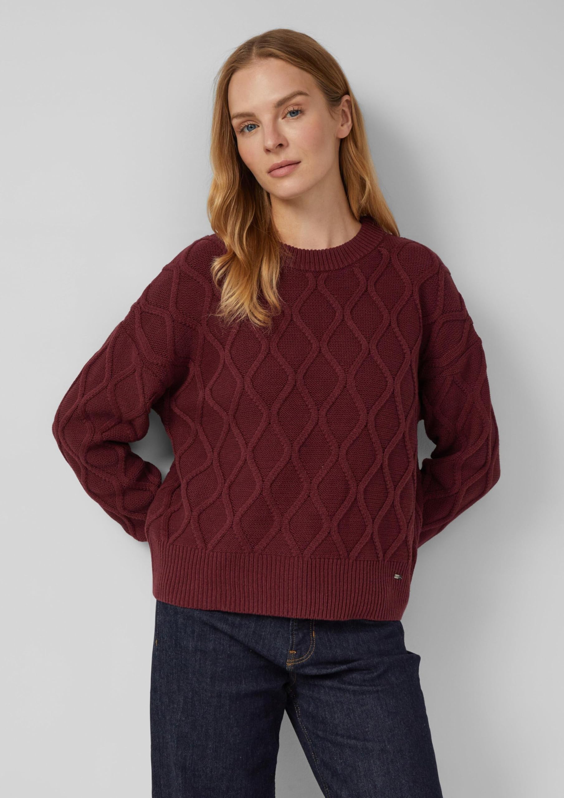 s.Oliver Pullover im Relaxed Fit mit Zopfmuster