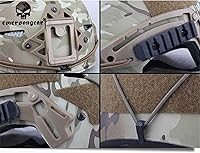 Vista 9 de EMERSONGEAR Cascos tácticos con gafas protectoras, montaje en riel, cubierta NVG, protección militar, Airsoft, paintball, casco rápido