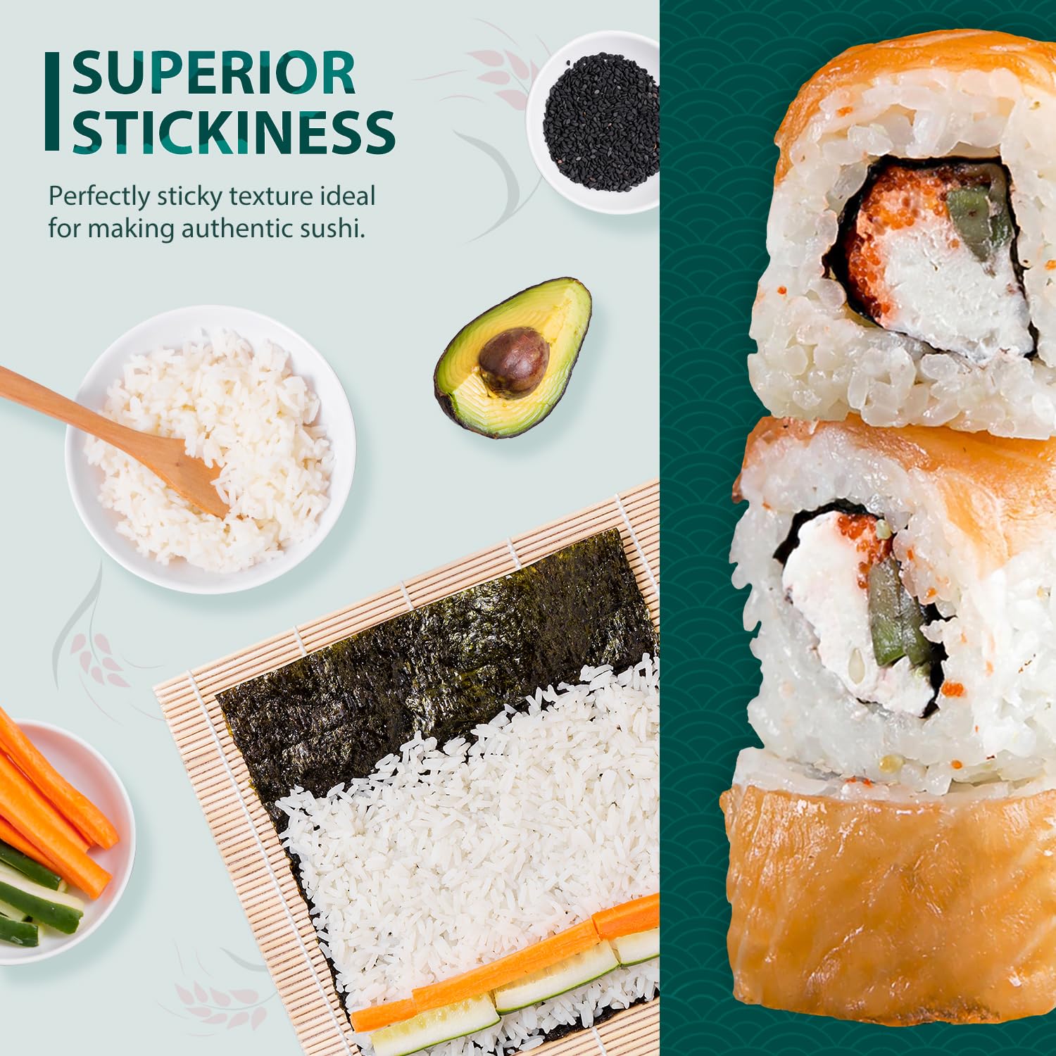 Soeos Japonica Sushi Rice, Short Grain Rice, Gluten-Free, Non-GMO