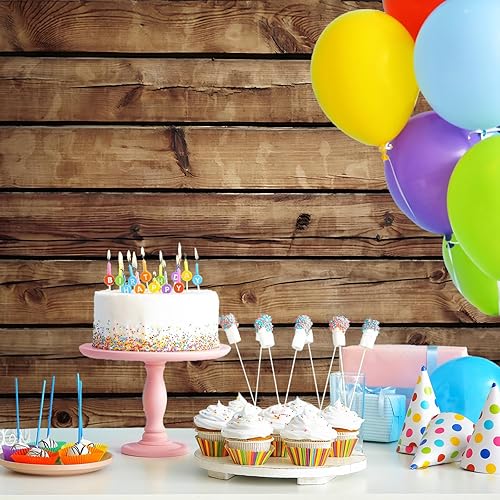 Miniatura 3 de Peryiter Telón de Fondo de Madera, Fondo de Pared de Madera Rústico, Telón de Fondo de Poliéster Duradero para Fotografía, Suministros para Fiestas,