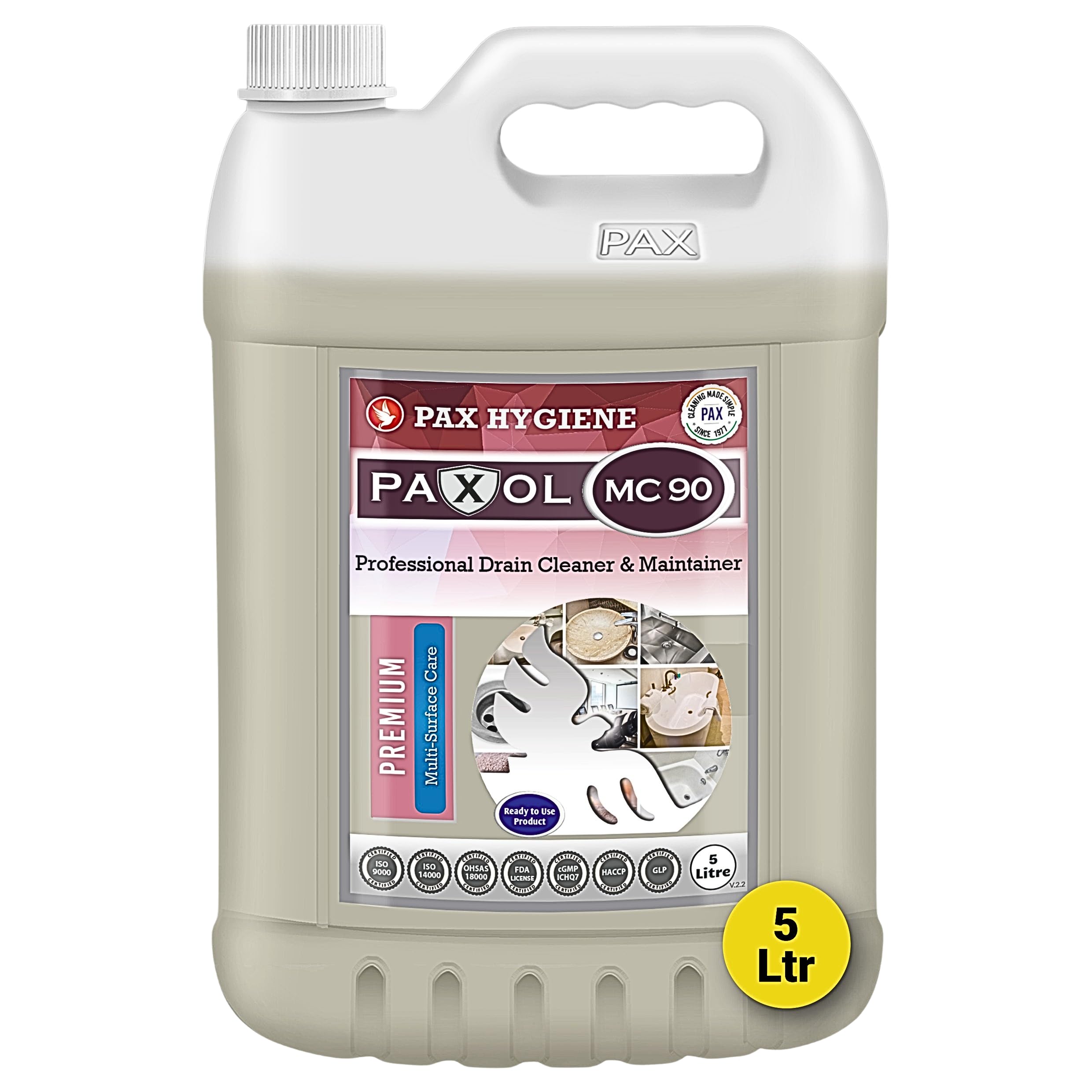 Paxol MC90 Professional Drain Cleaner & Maintainer, 5L
