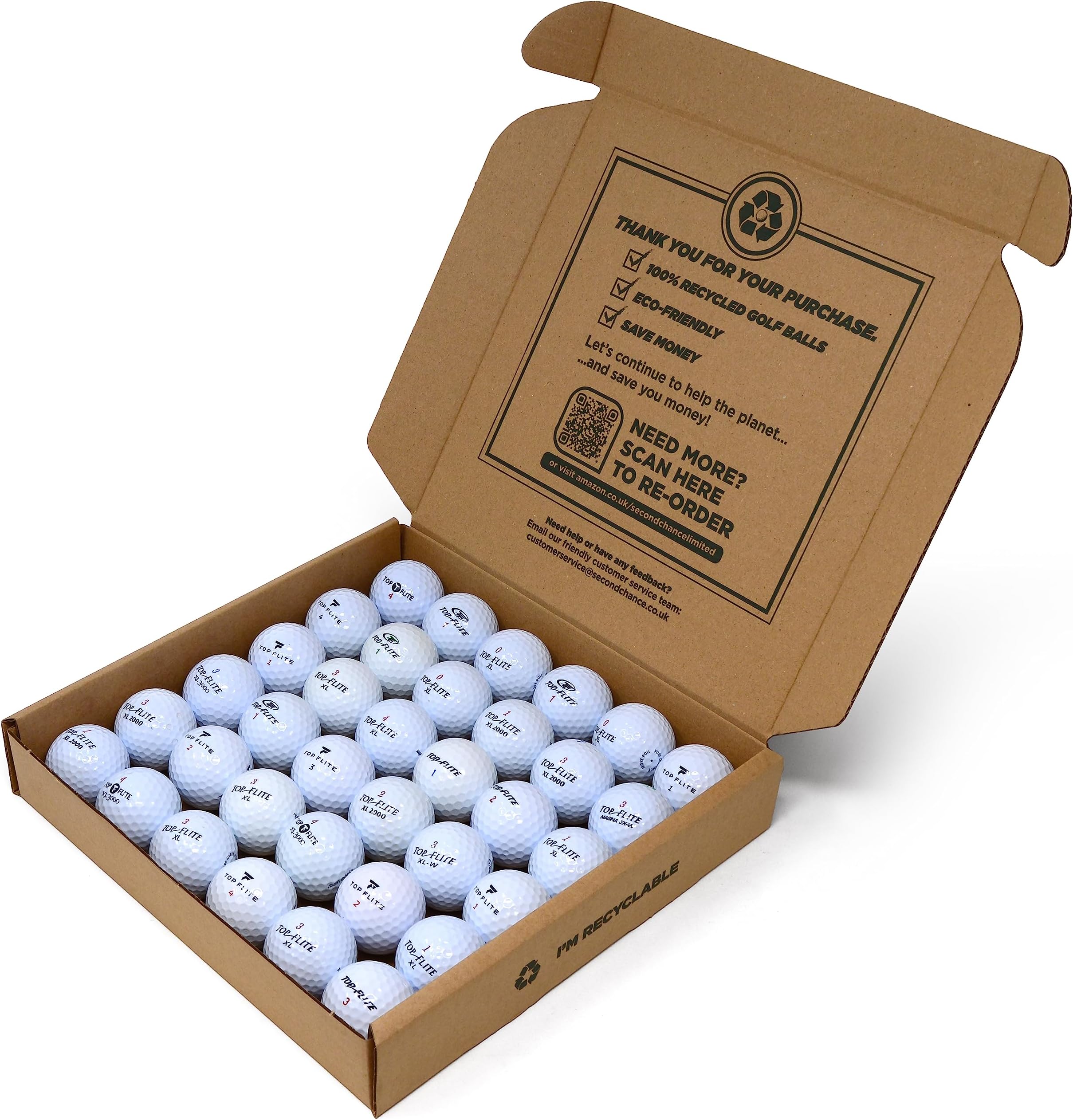 Second Chance Top Flite Assorted Lake Golf Balls Grade A