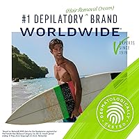 Vista 3 de Veet Crema depilatoria para hombres, piel sensible de 5 minutos, gel de depilación para cuerpo, pecho y espalda, dermatológicamente probado, 13.5