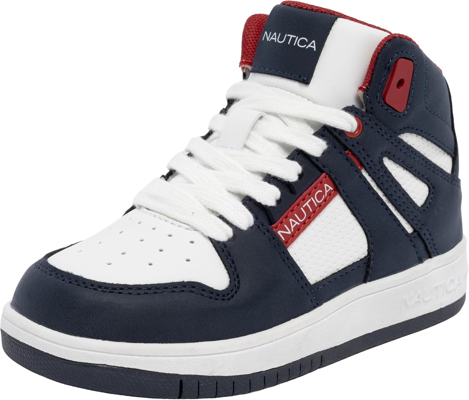 Nautica Kids Boys and Girls High Top Shoe Casual Fashion Basketball Boot Sneakers (Big Kid/Little Kid Sizes) - Horizon