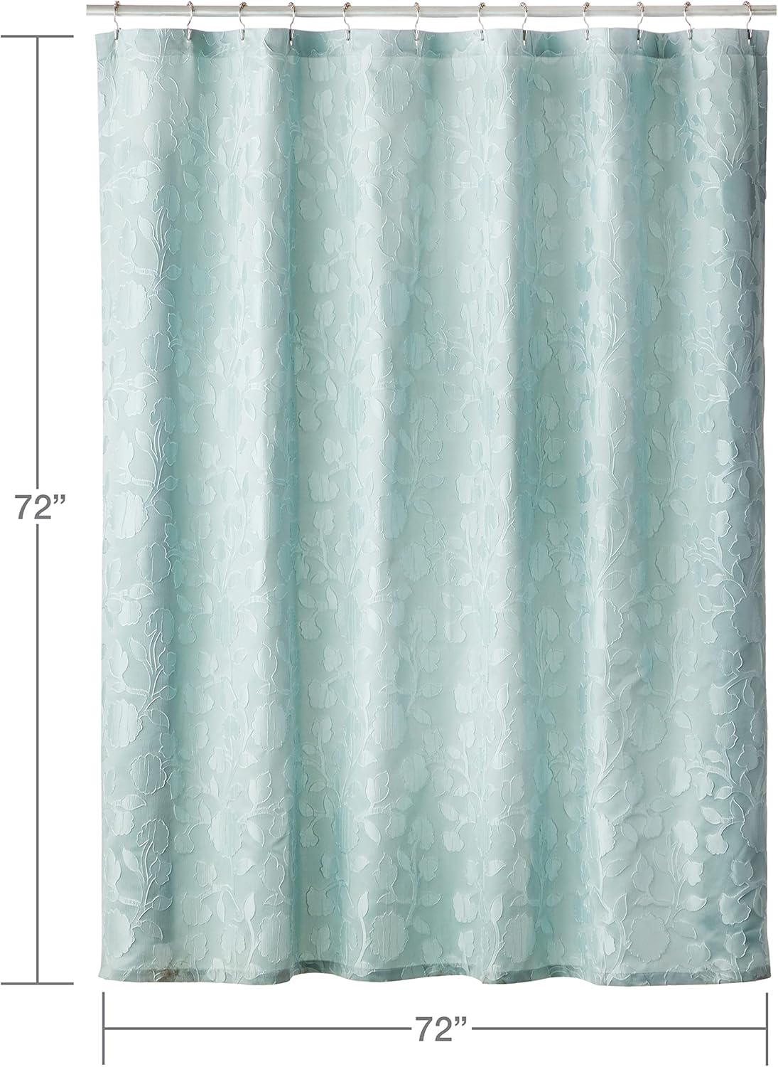 SKL Home Leaf Silhouette Shower Curtain, Aqua