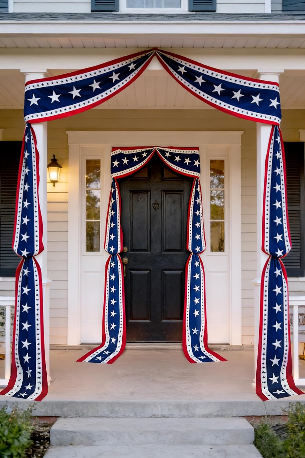 20 Ft 4th of July Decorations Patriotic Flag Bunting Door American Banner Decorate for 250th Independence Day（2 Pack)