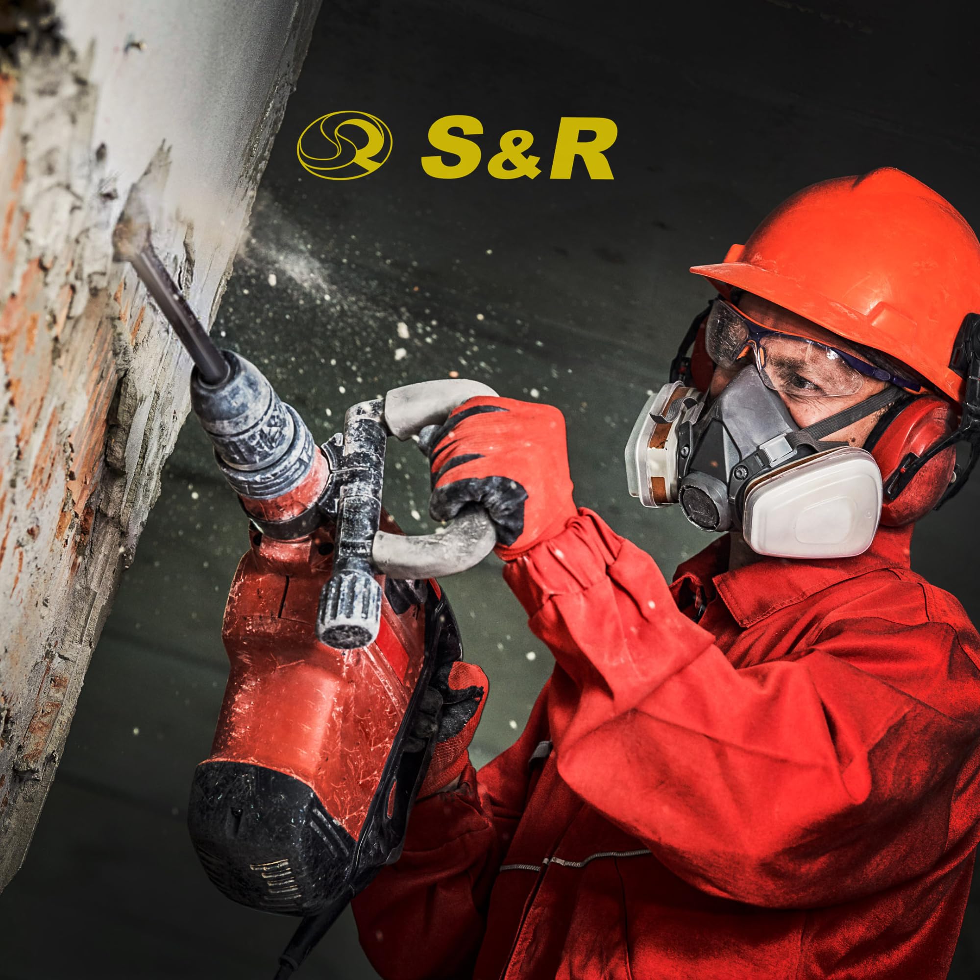 S&R Set di 4 Scalpelli SDS-Plus per Piastrelle Tracce Muro Muratura Calcestruzzo Pietra per Trapano Bosch Makita Metabo Dewalt e altre marche