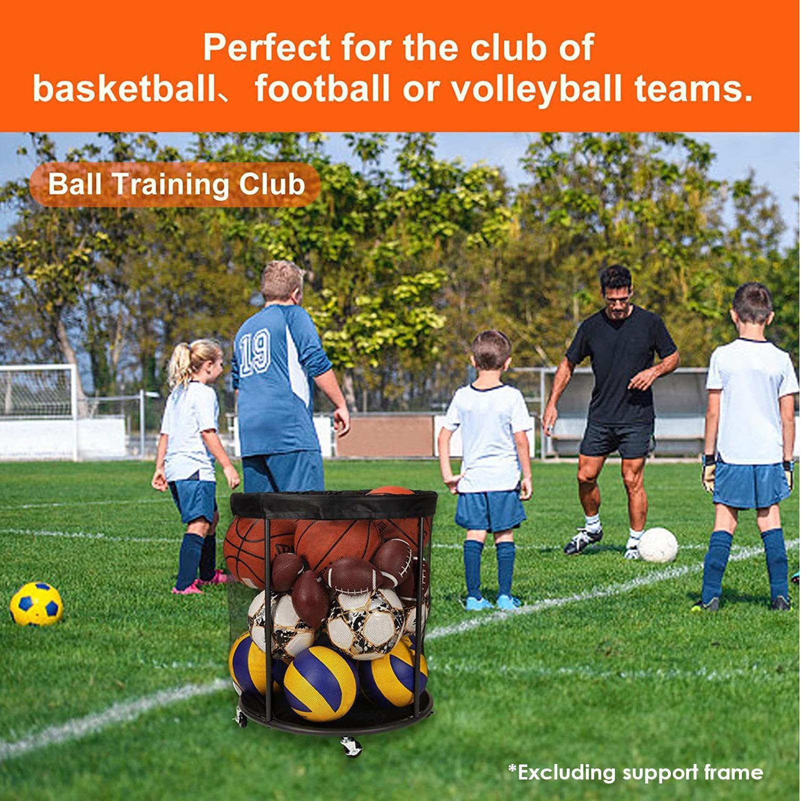 SENZZ Borsa Rete Per Palloni Sportivi - Capiente E Resistente | Per Basket, Calcio, Pallavolo - Foto 14