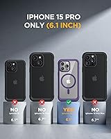 Vista 403 de Miracase Funda magnética para iPhone 14 de 6.1 pulgadas, protector de pantalla de vidrio templado integrado + protector de lente, compatible