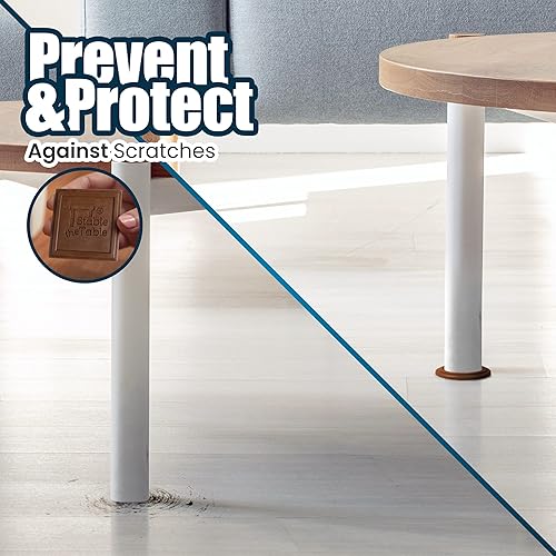 Miniatura 6 de Paquete de 6 niveladores y elevadores de muebles, agarre antideslizante para suelos de madera dura, protector de suelo, almohadilla apilable para