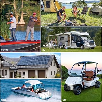48V 100Ah LiFePO4 Battery, 5120Wh Deep Cycle Lithium Iron Phosphate Battery with Built-in 100A BMS, 4000+ Cycles, 10-Year Lifespan, Ideal for Golf Cart, RV, Camper, Solar, Off-Grid