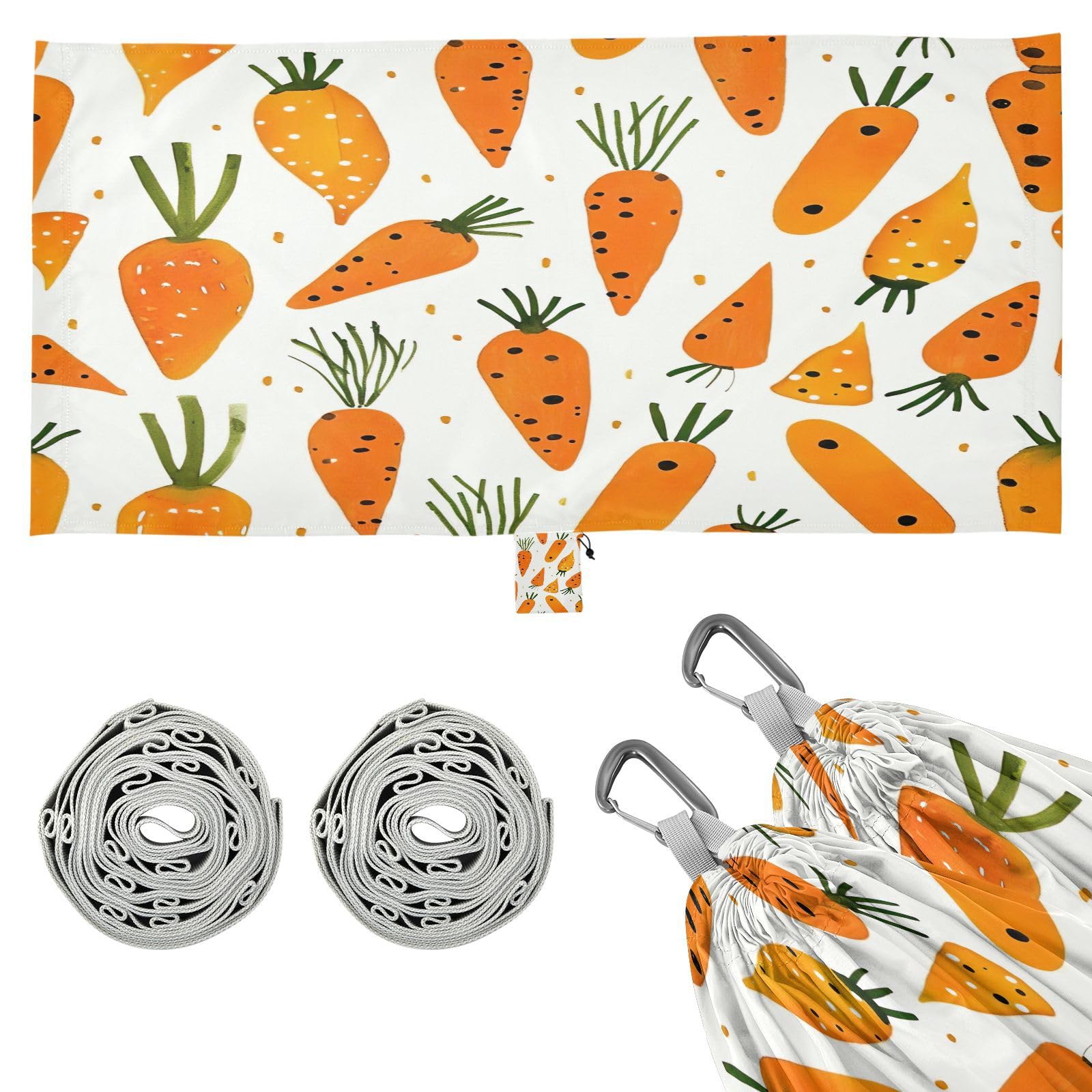 ATTX Beautiful Cartoon Corgi Camping Hammock - Lightweight & Portable Hammocks, Heavy Duty 330lbs Capacity for Indoor, Hiking, Backpacking, Travel, Backyard, Beach#415