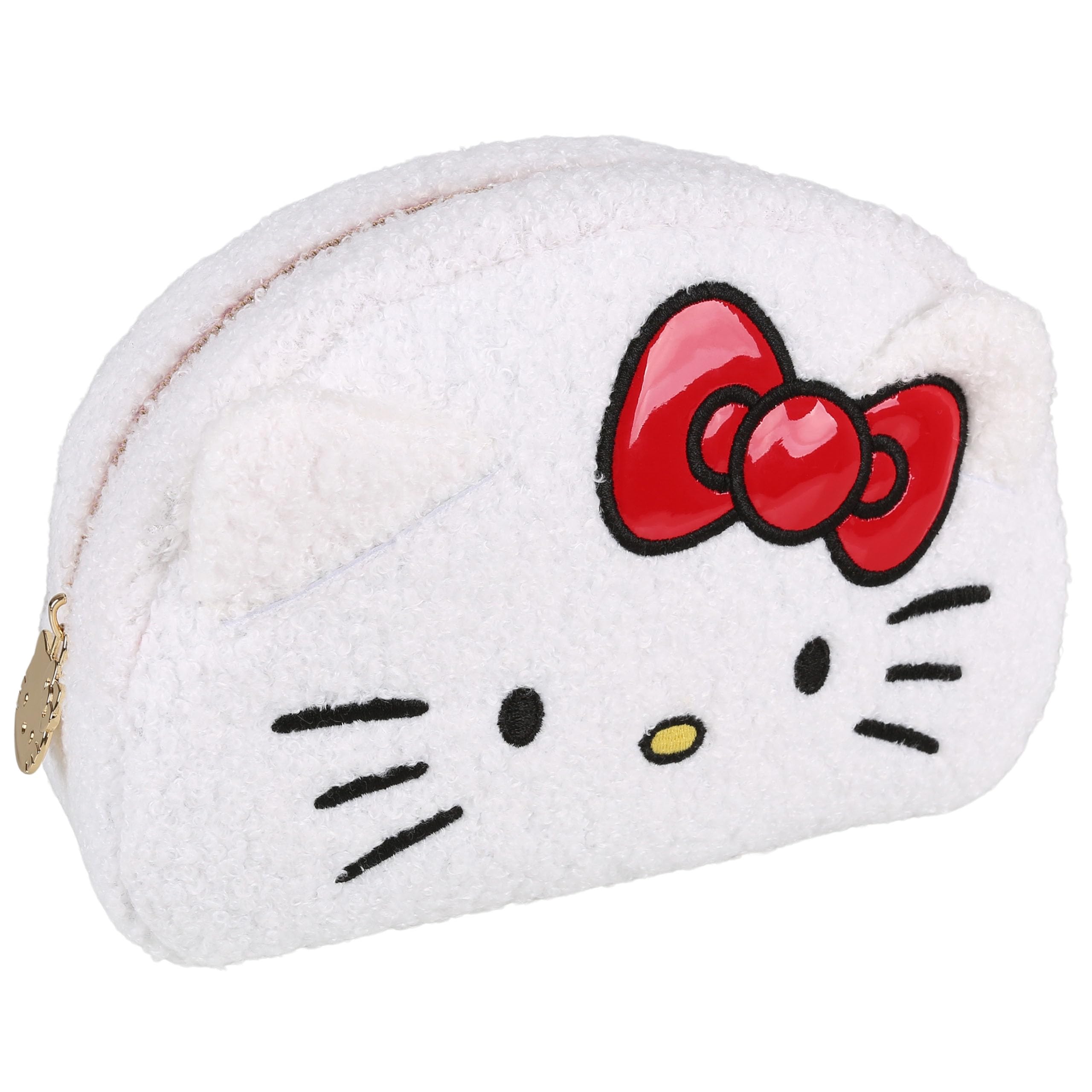 Hello Kitty Travel Cosmetic Bag, Plush, Roomy, White 22x15x7cm - Image 3