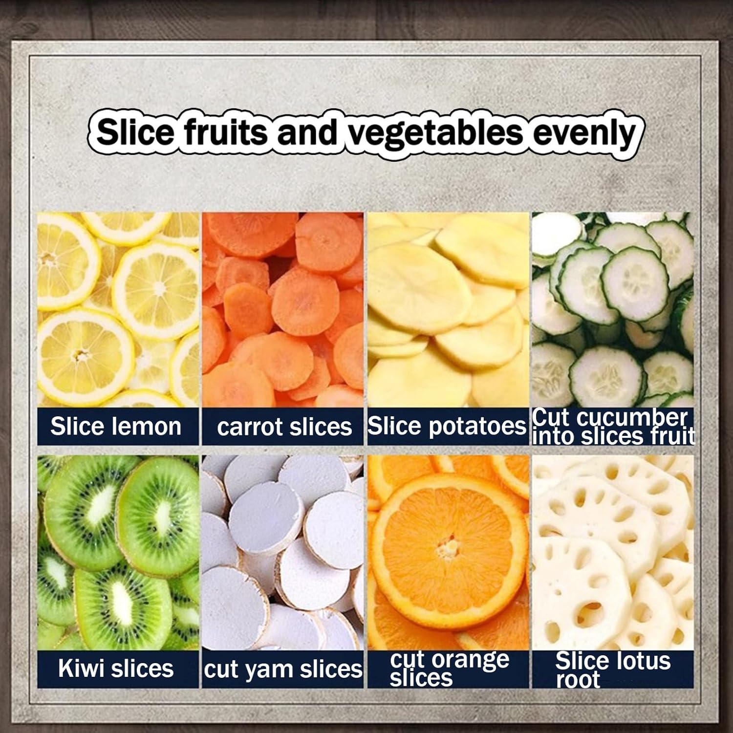Food Processor and Blender, Electric Food Chopper, Kitchen Tool, Small Food Processor, Suitable for Most Vegetables and Fruits, 8Mm